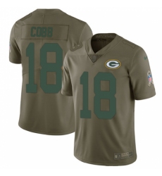 Men's Nike Green Bay Packers #18 Randall Cobb Limited Olive 2017 Salute to Service NFL Jersey