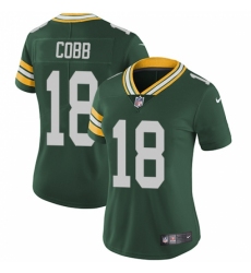 Women's Nike Green Bay Packers #18 Randall Cobb Green Team Color Vapor Untouchable Limited Player NFL Jersey