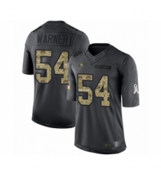 Men's San Francisco 49ers #54 Fred Warner Limited Black 2016 Salute to Service Football Jersey