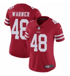 Women's Nike San Francisco 49ers #48 Fred Warner Red Team Color Vapor Untouchable Limited Player NFL Jersey