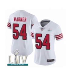 Women's San Francisco 49ers #54 Fred Warner Limited White Rush Vapor Untouchable Super Bowl LIV Bound Football Jersey