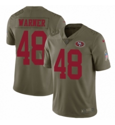 Youth Nike San Francisco 49ers #48 Fred Warner Limited Olive 2017 Salute to Service NFL Jersey