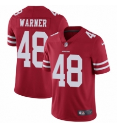 Youth Nike San Francisco 49ers #48 Fred Warner Red Team Color Vapor Untouchable Limited Player NFL Jersey