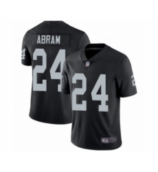 Men's Oakland Raiders #24 Johnathan Abram Black Team Color Vapor Untouchable Limited Player Football Jersey