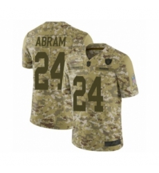 Men's Oakland Raiders #24 Johnathan Abram Limited Camo 2018 Salute to Service Football Jersey