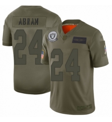 Men's Oakland Raiders #24 Johnathan Abram Limited Camo 2019 Salute to Service Football Jersey