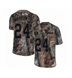 Men's Oakland Raiders #24 Johnathan Abram Limited Camo Rush Realtree Football Jersey