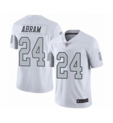 Men's Oakland Raiders #24 Johnathan Abram Limited White Rush Vapor Untouchable Football Jersey