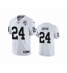 Men's Oakland Raiders #24 Johnathan Abram White 2020 Inaugural Season Vapor Limited Jersey