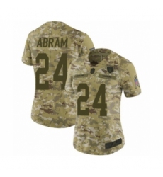 Women's Oakland Raiders #24 Johnathan Abram Limited Camo 2018 Salute to Service Football Jersey