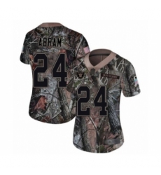 Women's Oakland Raiders #24 Johnathan Abram Limited Camo Rush Realtree Football Jersey