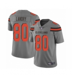 Men's Cleveland Browns #80 Jarvis Landry Limited Gray Inverted Legend Football Jersey