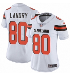 Women's Nike Cleveland Browns #80 Jarvis Landry White Vapor Untouchable Limited Player NFL Jersey