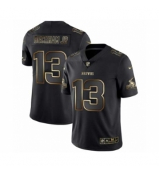 Men Cleveland Browns #13 Odell Beckham Jr Black Golden Edition 2019 Vapor Untouchable Limited Jersey