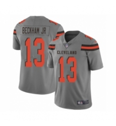 Men's Cleveland Browns #13 Odell Beckham Jr. Limited Gray Inverted Legend Football Jersey