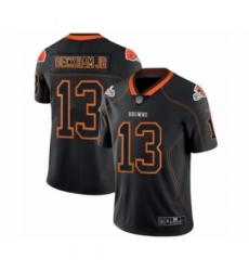 Men's Cleveland Browns #13 Odell Beckham Jr. Limited Lights Out Black Rush Football Jersey