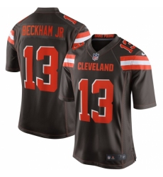 Men's Cleveland Browns #13 Odell Beckham Jr Nike Brown Game Jersey