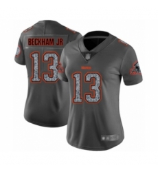 Women's Cleveland Browns #13 Odell Beckham Jr. Limited Gray Static Fashion Football Jersey