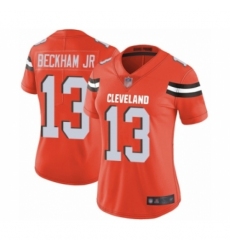 Women's Odell Beckham Jr. Limited Orange Nike Jersey NFL Cleveland Browns #13 Alternate Vapor Untouchable