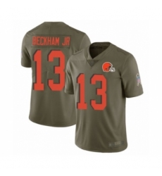 Youth Odell Beckham Jr. Limited Olive Nike Jersey NFL Cleveland Browns #13 2017 Salute to Service