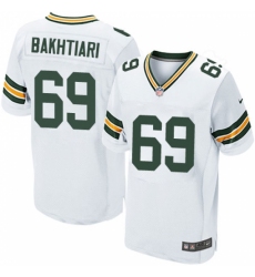 Men's Nike Green Bay Packers #69 David Bakhtiari Elite White NFL Jersey