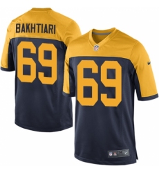 Men's Nike Green Bay Packers #69 David Bakhtiari Game Navy Blue Alternate NFL Jersey