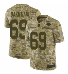 Men's Nike Green Bay Packers #69 David Bakhtiari Limited Camo 2018 Salute to Service NFL Jersey