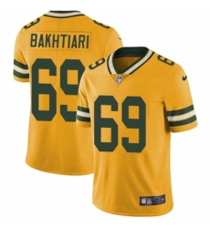 Men's Nike Green Bay Packers #69 David Bakhtiari Limited Gold Rush Vapor Untouchable NFL Jersey