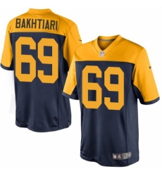 Men's Nike Green Bay Packers #69 David Bakhtiari Limited Navy Blue Alternate NFL Jersey