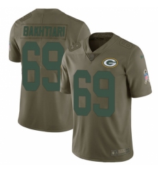 Men's Nike Green Bay Packers #69 David Bakhtiari Limited Olive 2017 Salute to Service NFL Jersey