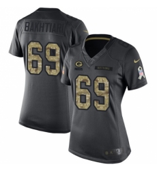 Women's Nike Green Bay Packers #69 David Bakhtiari Limited Black 2016 Salute to Service NFL Jersey