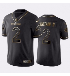 Men's Denver Broncos #2 Patrick Surtain II Nike Black Golden Limited NFL 100 Jersey