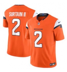 Men's Denver Broncos #2 Patrick Surtain II Nike Orange Vapor F.U.S.E. Limited Jersey