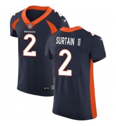 Men's Nike Denver Broncos #2 Patrick Surtain II Navy Blue Alternate Stitched NFL New Elite Jersey