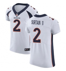 Men's Nike Denver Broncos #2 Patrick Surtain II White Stitched NFL New Elite Jersey