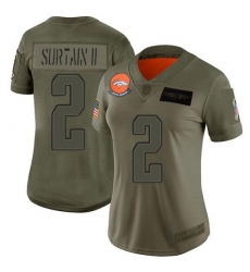 Women's Nike Denver Broncos #2 Patrick Surtain II Camo Stitched NFL Limited 2019 Salute To Service Jersey