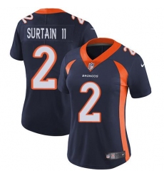 Women's Nike Denver Broncos #2 Patrick Surtain II Navy Blue Alternate Stitched NFL Vapor Untouchable Limited Jersey