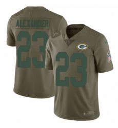 Men's Nike Green Bay Packers #23 Jaire Alexander Limited Olive 2017 Salute to Service NFL Jersey