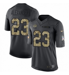 Youth Nike Green Bay Packers #23 Jaire Alexander Limited Black 2016 Salute to Service NFL Jersey