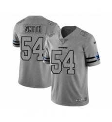 Men's Dallas Cowboys #54 Jaylon Smith Gray Team Logo Gridiron Limited Player Football Jersey