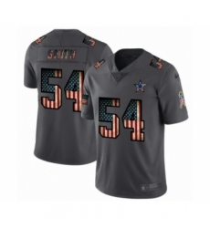 Men's Dallas Cowboys #54 Jaylon Smith Limited Black USA Flag 2019 Salute To Service Football Jersey