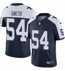 Men's Nike Dallas Cowboys #54 Jaylon Smith Navy Blue Throwback Alternate Vapor Untouchable Limited Player NFL Jersey