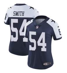 Women's Nike Dallas Cowboys #54 Jaylon Smith Navy Blue Throwback Alternate Vapor Untouchable Limited Player NFL Jersey