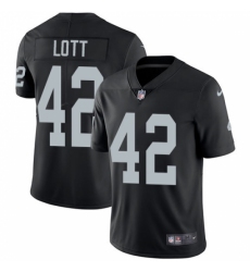 Men's Nike Oakland Raiders #42 Ronnie Lott Black Team Color Vapor Untouchable Limited Player NFL Jersey