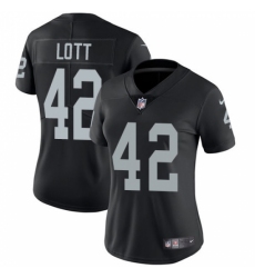 Women's Nike Oakland Raiders #42 Ronnie Lott Black Team Color Vapor Untouchable Limited Player NFL Jersey