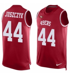 Men's Nike San Francisco 49ers #44 Kyle Juszczyk Limited Red Player Name & Number Tank Top NFL Jersey