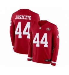 Men's Nike San Francisco 49ers #44 Kyle Juszczyk Limited Red Therma Long Sleeve NFL Jersey