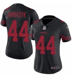 Women's Nike San Francisco 49ers #44 Kyle Juszczyk Limited Black Rush Vapor Untouchable NFL Jersey