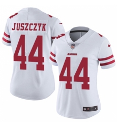 Women's Nike San Francisco 49ers #44 Kyle Juszczyk White Vapor Untouchable Limited Player NFL Jersey