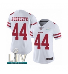 Women's San Francisco 49ers #44 Kyle Juszczyk White Vapor Untouchable Limited Player Super Bowl LIV Bound Football Jersey